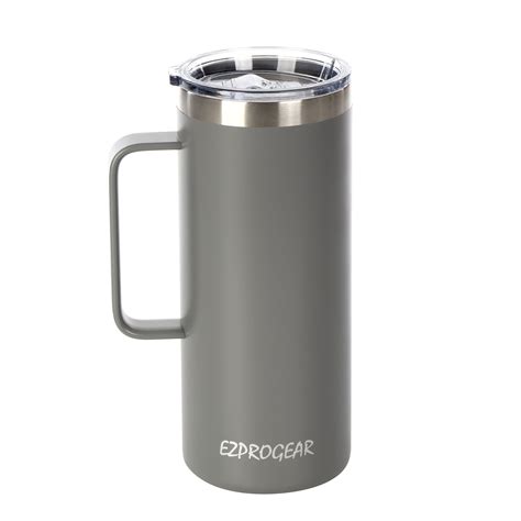 Ezprogear 32 oz Navy Gray Stainless Steel Beer Tumbler Double Wall ...