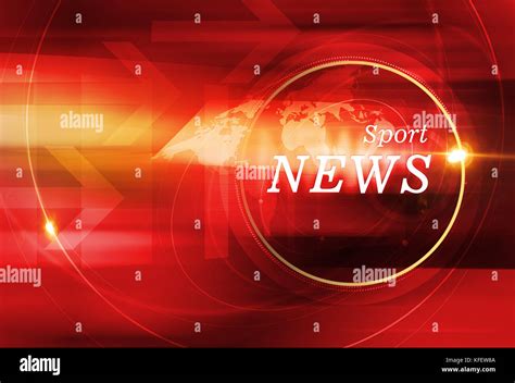 Graphical sport news background, Design with News Text and Lens Flare ...