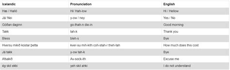 Translating Icelandic to English