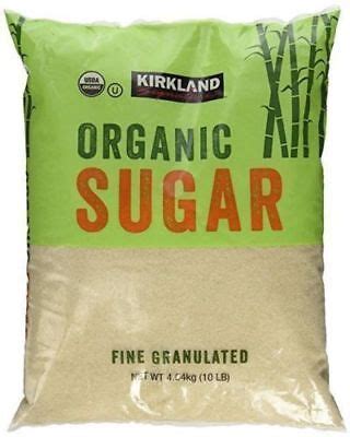 Kirkland Signature Organic Cane Sugar Fine Granulated Raw - 10 Lb Fast Shipping! 96619635283 | eBay