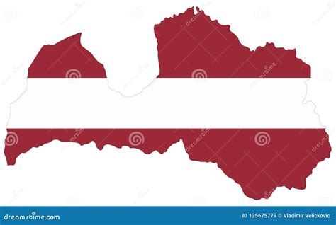 Latvia Flag and Map - Republic of Latvia Stock Vector - Illustration of region, emblem: 135675779