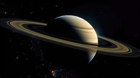 Premium Photo | Saturn wallpapers with a planet and the moon