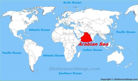 Where is the Arabian Sea located on the map above? A. Letter A B. Letter B C. Letter C D. Letter ...