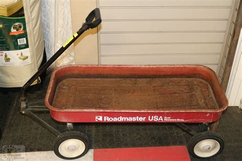 VINTAGE "BIG RED "ROADMASTER U.S.A" METAL WAGON