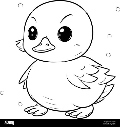 Coloring Page Outline Of a Cute Baby Duck Cartoon Character Stock Vector Image & Art - Alamy