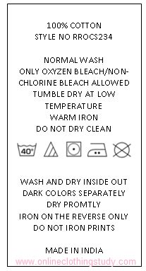 Garment Wash Care Symbols | Online Clothing Study