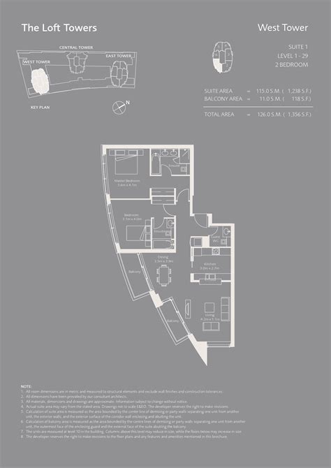 Lofts West Tower Floor Plans - Downtown Dubai | How to plan, Architecture portfolio design ...