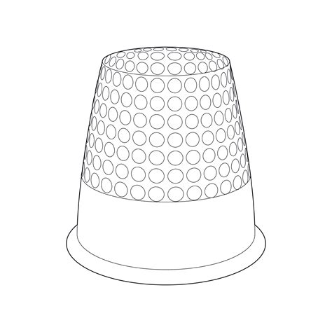 Thimble icon, outline style 14618754 Vector Art at Vecteezy