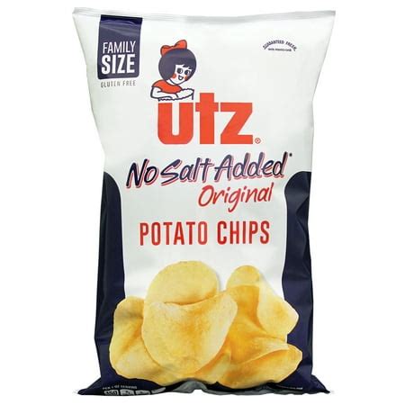 Utz No Salt Added Original Potato Chips, 9.5 Oz. - Walmart.com