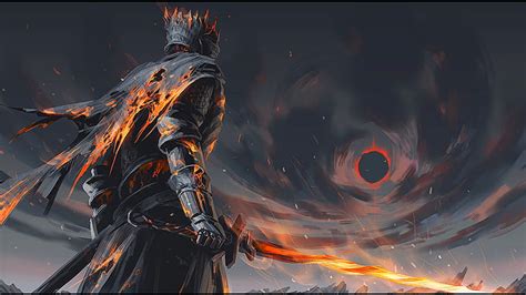 HD wallpaper: dark souls, soul of cinder, boss, sword, fire, artwork, Games | Wallpaper Flare