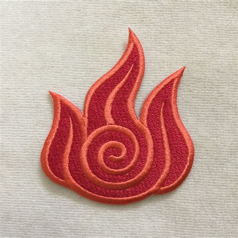 Firebending Avatar Bender Symbol Iron on Patch | Etsy