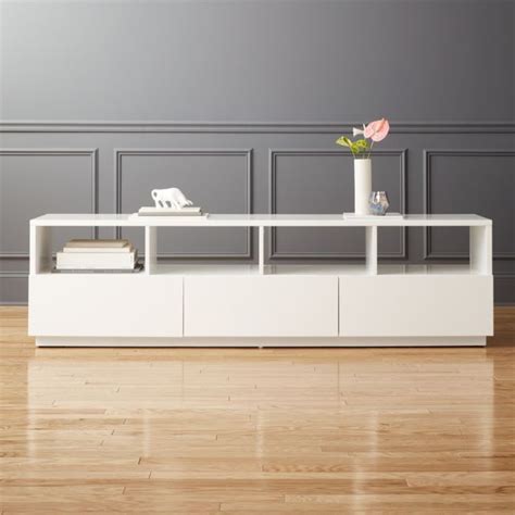 Chill Large White Media Console Modern Storage Furniture, Console ...