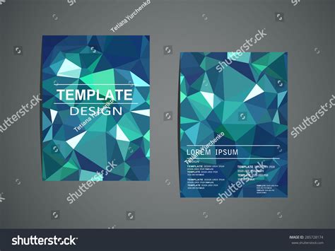 Polygonal Brochure Colorful Template Flyer Background Stock Vector (Royalty Free) 285728174 ...
