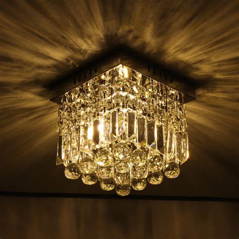 Crystal Ceiling Light Modern Chandelier Lighting Luxury Villa Aisle ...