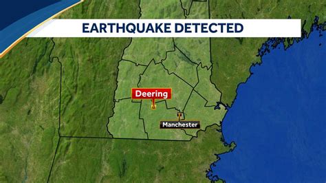 Earthquake reported Saturday in Deering, New Hampshire