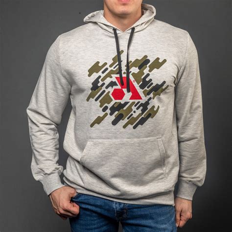 Arsenal, Inc. > Hoodies > Beige Cotton-Poly Relaxed Fit Graphic ...