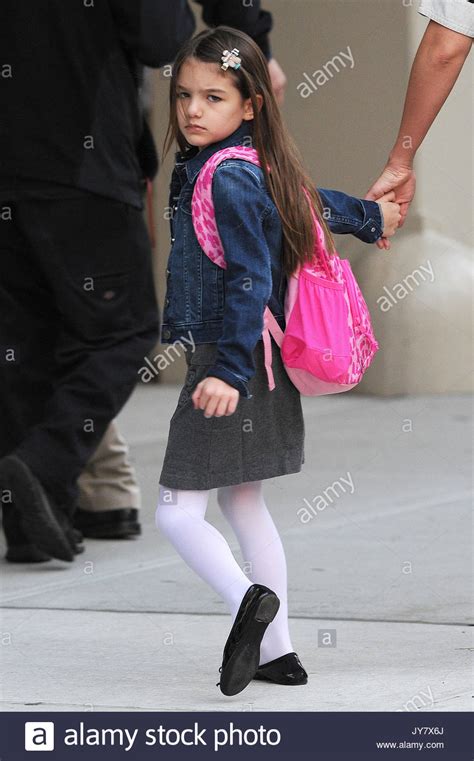 Suri Cruise. Suri Cruise walks into Avenues: The World School in Stock ...