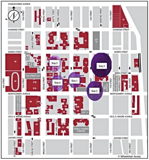 Temple Main Campus Map