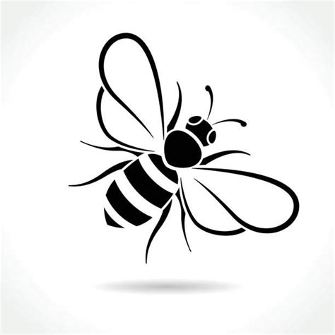 Illustration of bee icon on white background | Ilustração de abelha ...