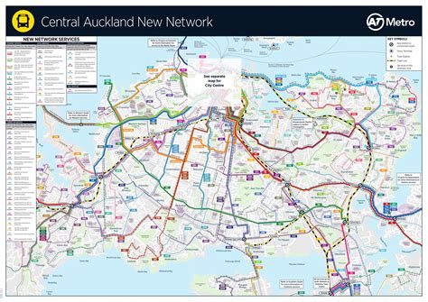 Updated Central New Network Map - Greater Auckland