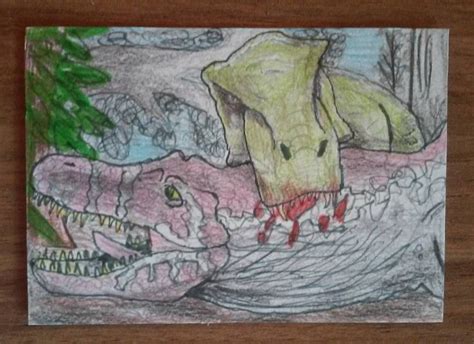 Scene from JP3 , clash of the titans - Tyrannosaurus Rex vs Spinosaurus . #clashofthetitans # ...