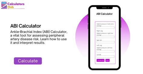 ABI Calculator (Ankle-Brachial Index) | Assessing Your Peripheral ...