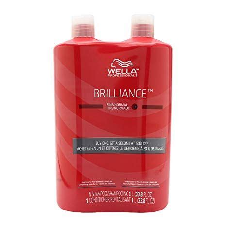 WELLA Brilliance Shampoo & Conditioner Fine to Normal Coloured Hair ...