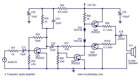 Transistor amplifier circuits | Diagrama de circuito eléctrico, Circuito amplificador ...