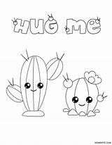 Cactus Coloring Page sketch template
