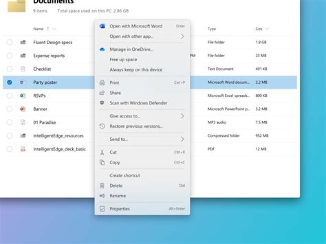 File Explorer context menu by Michael West on Dribbble