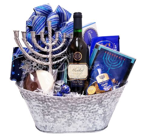 Eight Nights of Hanukkah Gift Basket (With images) | Hanukkah gifts ...