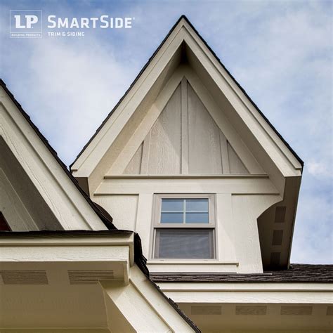 LP SmartSide trim, soffit and panel siding form a dynamic peak on this ...