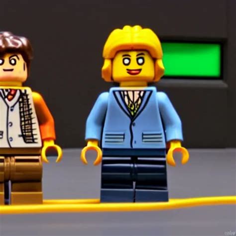 Marty McFly and Doc Brown in Lego Back to the Future | Stable Diffusion ...