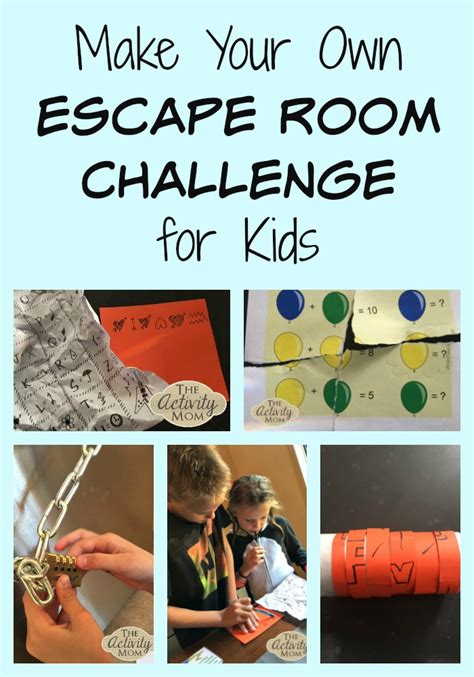 Make Your Own Escape Room Challenge for Kids (FREE Printable) - The Activity Mom