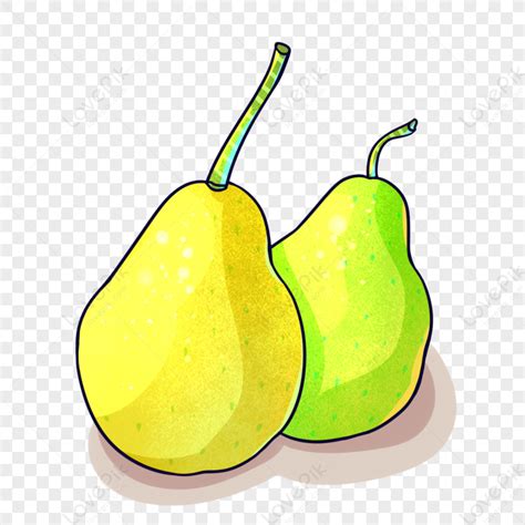 Cartoon Yellow Fruit Illustration, Cartoon Drawing, Cartoon Green, Cartoon Pear Free PNG And ...