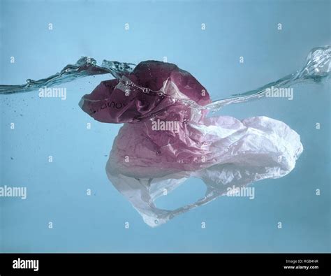 Pollution problem - plastic bag in the ocean Stock Photo - Alamy