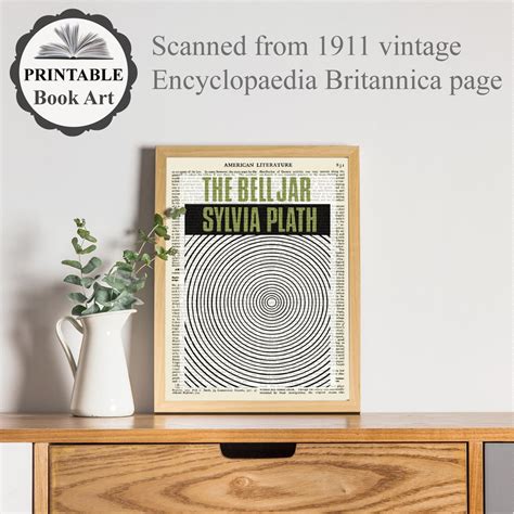 Printable 'the Bell Jar' Book Cover Art Print Sylvia - Etsy