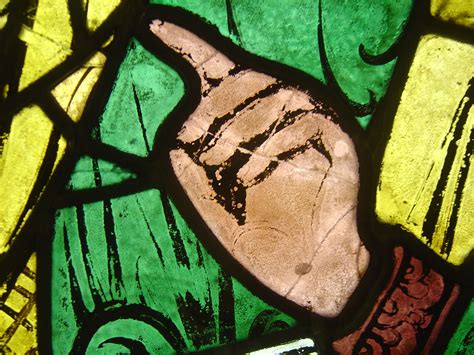 Stained glass at Canterbury Cathedral after conservation work. The window is about 830 years old ...