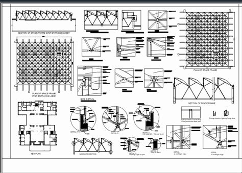 Space frame in AutoCAD | CAD download (773.61 KB) | Bibliocad