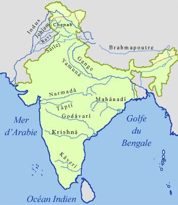 Rivers map of India - Maps of India