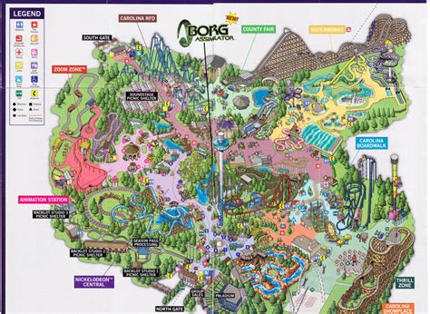 Carowinds - 2004 Park Map