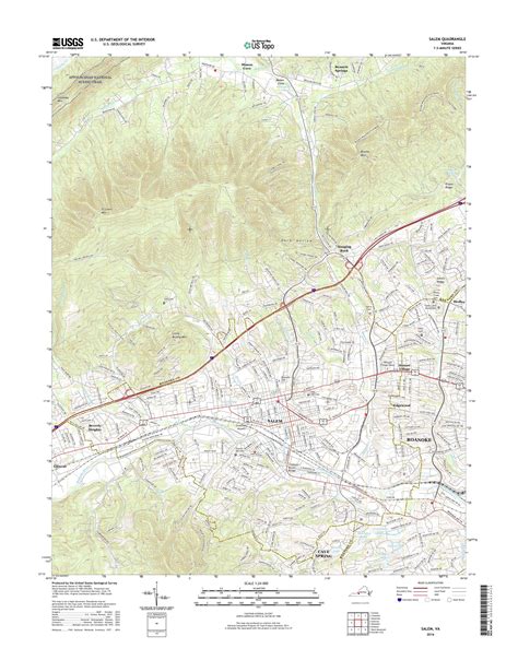 MyTopo Salem, Virginia USGS Quad Topo Map