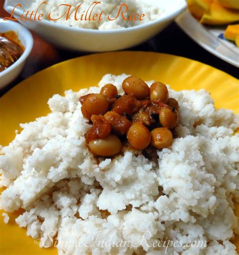 Little Millet Rice - Samalu / Samai Rice Sadam | Simple Indian Recipes