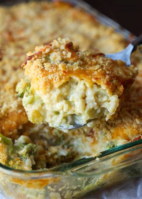 Cheesy Broccoli Rice Casserole Recipe | Cookies and Cups