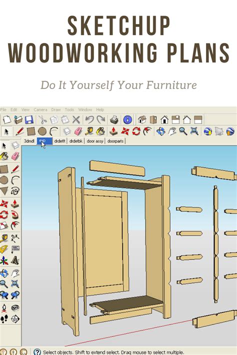 Sketchup Woodworking Plans – Do It Yourself Your Furniture | Sketchup ...