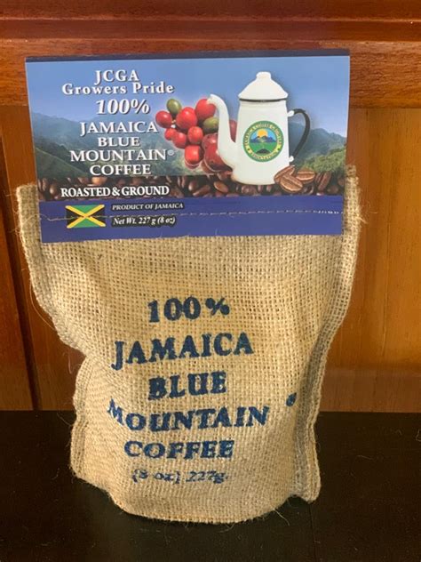 Jamaican Blue Mountain Coffee, 100% Certified, Roasted & Ground, 8-ounce - Jamaica Coffee Store