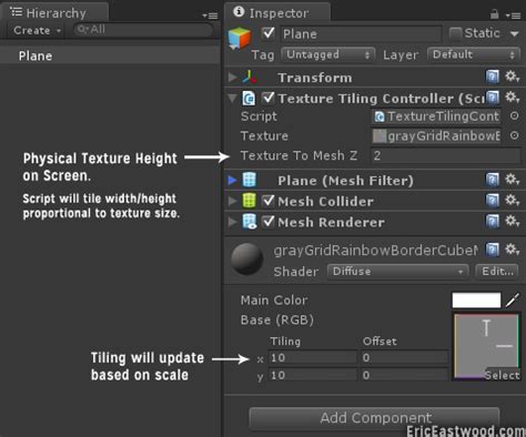 Texture Tiling based on object Size/Scale in Unity - Eric Eastwood