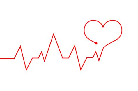 Heartbeat Linje Röd Kardiogram Som Symbol För Liv-vektorgrafik och fler bilder på Datorgrafik ...