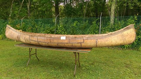 Excellent antique birch bark canoe by the Kickapoo Indians. $5500.00 9t ...