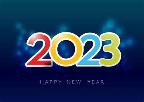 Merry Christmas and Happy New Year 2023 greeting card. Modern futuristic template for 2023 ...